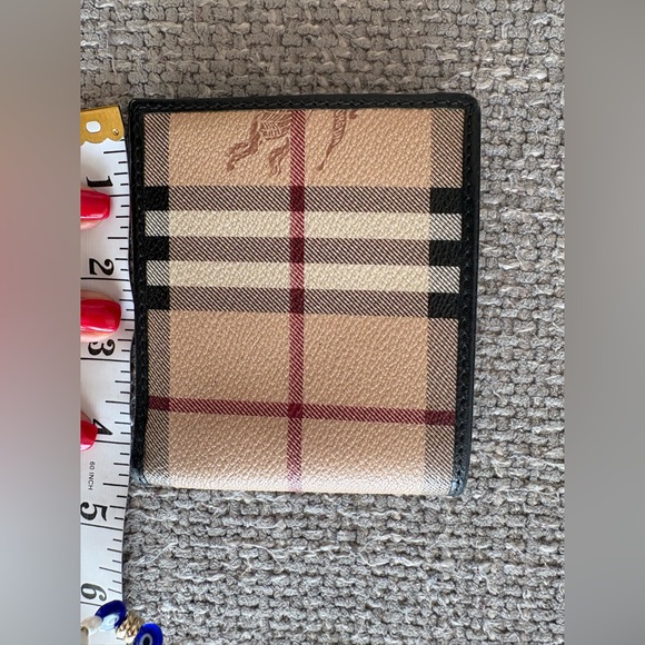 Burberry Nova Check Bifold Wallet Black Leather Authentic - Picture 9 of 16